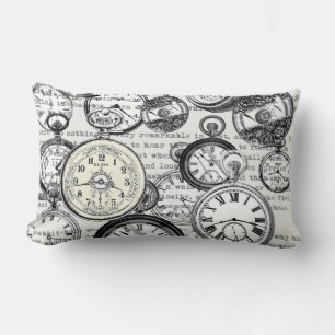 Coussin Rectangle Collage Montre de Goût Victorien Alice au Pays des