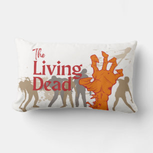 Coussin Rectangle Collection de timbres d'Halloween "The Living Dead