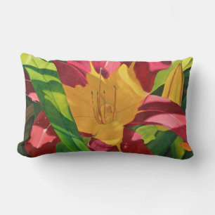 Coussin Rectangle Collection florale de tigres cachées Lumbar Coussi