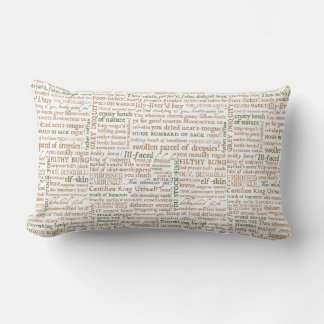Coussin Rectangle Collection Insultes Shakespeare