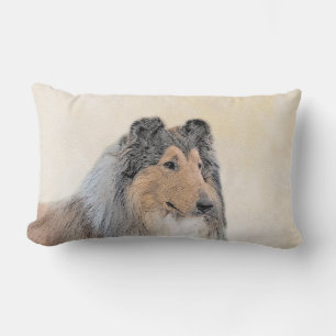 Coussin Rectangle Collie (Rough) Peinture - Cute Original Chien Art