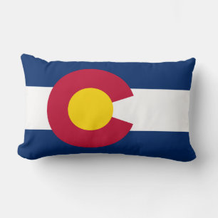 Coussin Rectangle Colorado : le drapeau du centième État américain