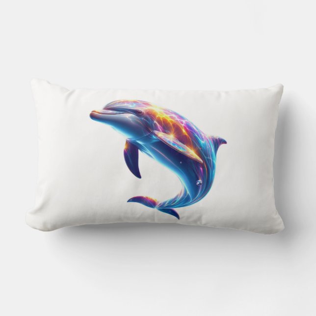 Coussin Rectangle Colorful Dolphin Cute Arts (Recto)