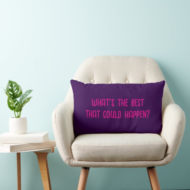 Coussin Rectangle Colorful Typography Motivational Positive Quote (Chaise)