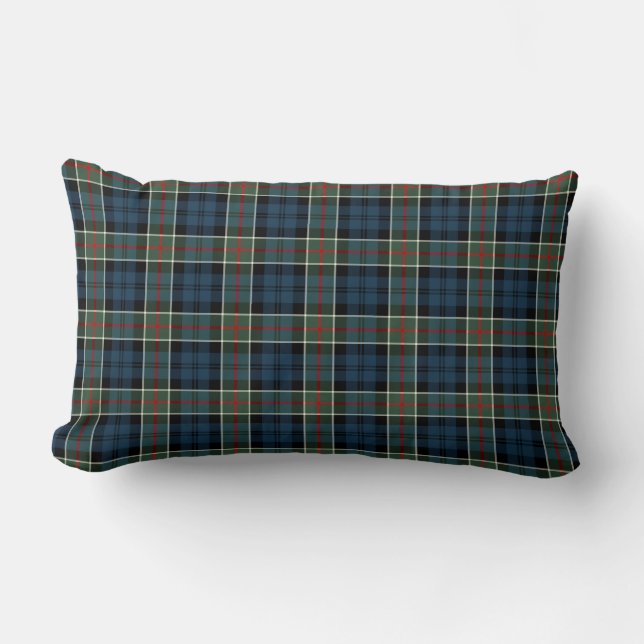 Coussin Rectangle Colquhoun Clan bleu foncé Tartan écossais (Recto)