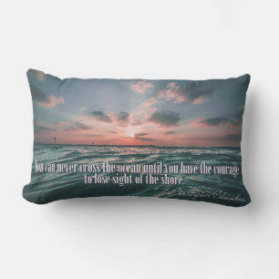 Coussin Rectangle Columbus Citation Coucher de soleil lancer oreille