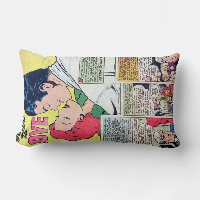 Coussin Rectangle Comique vintage (Recto)