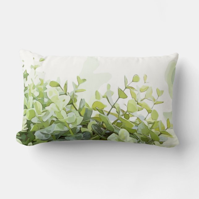 Coussin Rectangle Concept de verdure feuille vert (Recto)