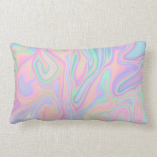 Coussin Rectangle Conception Abstraite des couleurs pastel Iridescen