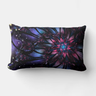 Coussin Rectangle Conception Abstraite des fleurs fractales.