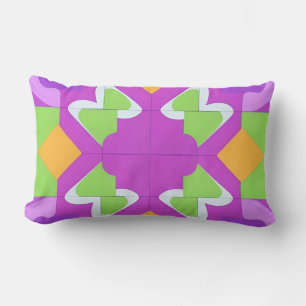 Coussin Rectangle Conception Abstraite Géométrique Colorée