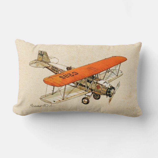 Coussin Rectangle Conception d'aviation (Recto)