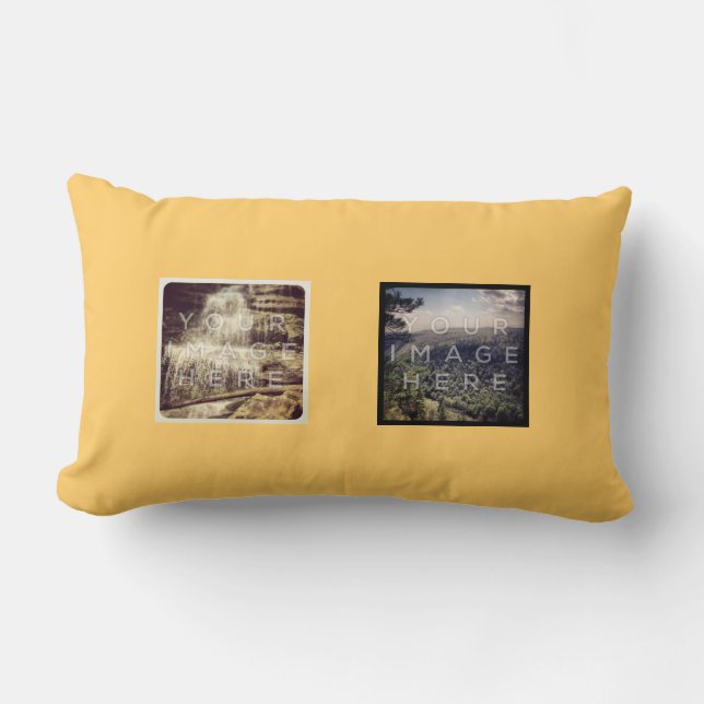 Coussin Rectangle Conception de carreau personnalisée par photo (Recto)