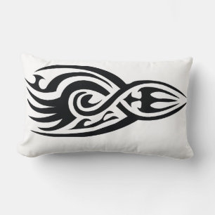 Coussin Rectangle Conception de dessin au trait inspiré du tatouage