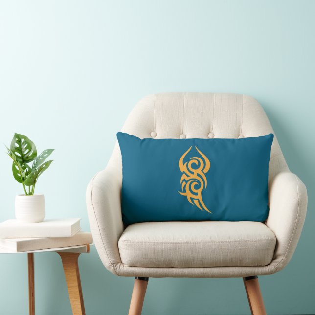 Coussin Rectangle Conception de dessin linéaire inspirée du tatouage (Chaise)