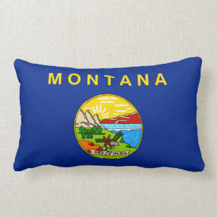 Coussin Rectangle Conception de drapeau d'état du Montana