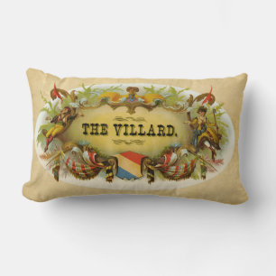 Coussin Rectangle Conception de la boîte à cigares Vintage Villard H