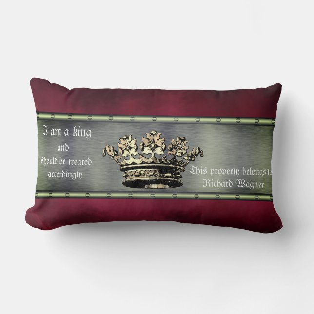 Coussin Rectangle Conception de la Couronne royale pour le contrôle  (Recto)