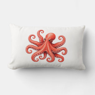 Coussin Rectangle Conception de la vie marine de l'octopus océan