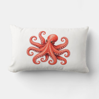 Coussin Rectangle Conception de la vie marine de l'octopus océan