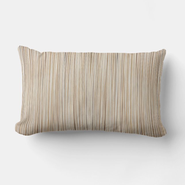 Coussin Rectangle Conception de lignes brunes abstraites mignonnes (Recto)