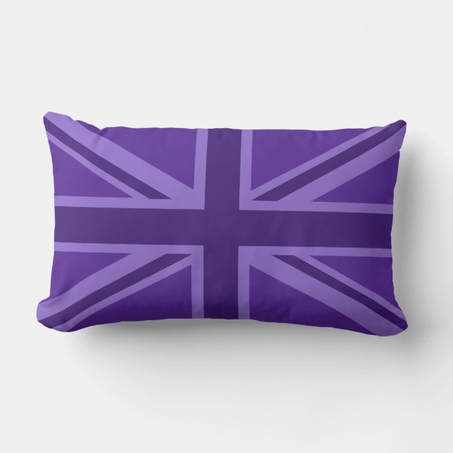 Coussin Rectangle Conception de l'indicateur Union Jack couleur viol (Recto)