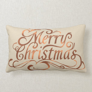 Coussin Rectangle conception de manuscrit de Joyeux Noël de