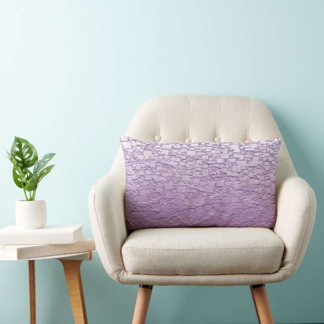 Coussin Rectangle Conception de mini carreaux de teinte violette (Chaise)