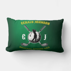 Coussin Rectangle Conception de monogramme de golf sur mesure