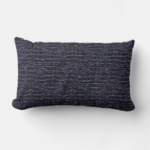 Coussin Rectangle Conception de motif de style reptilien sombre