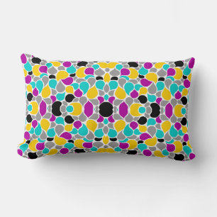 Coussin Rectangle Conception de motifs transparents colorés mignons