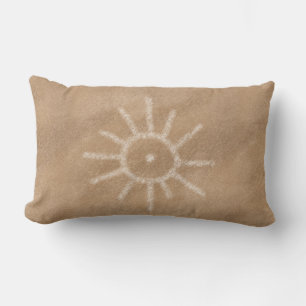 Coussin Rectangle Conception de pétroglyphe de soleil du Sud-Ouest