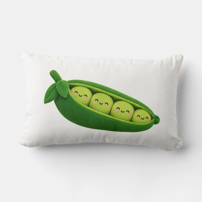 Coussin Rectangle Conception d'oreiller de gousse de pois vert migno (Verso)