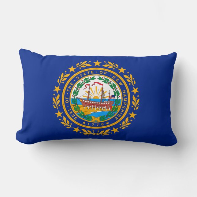 Coussin Rectangle Conception du drapeau d'état du New Hampshire (Recto)