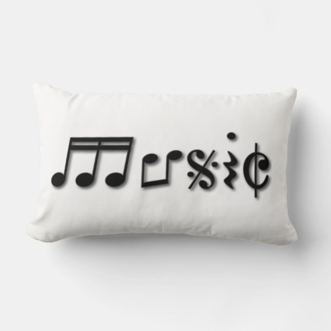 Coussin Rectangle Conception du texte de musique (Recto)