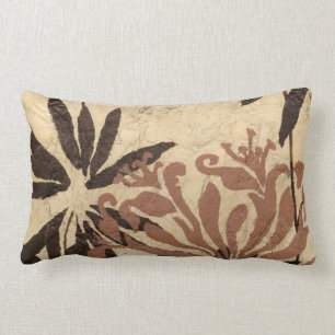 Coussin Rectangle Conception florale de pochoir avec le feuille