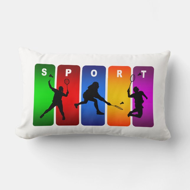 Coussin Rectangle Conception fraîche superbe de sport de badminton (Recto)