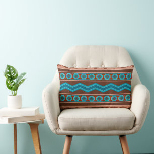 Coussin Rectangle Conception géométrique de style sud-ouest de Camer