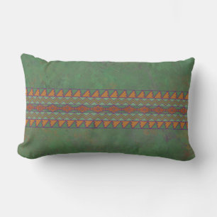 Coussin Rectangle Conception géométrique verte de l'armoise du Sud-O