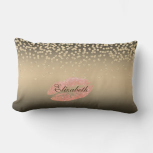 Coussin Rectangle Confetti en feuille brillante ou diamant personnal