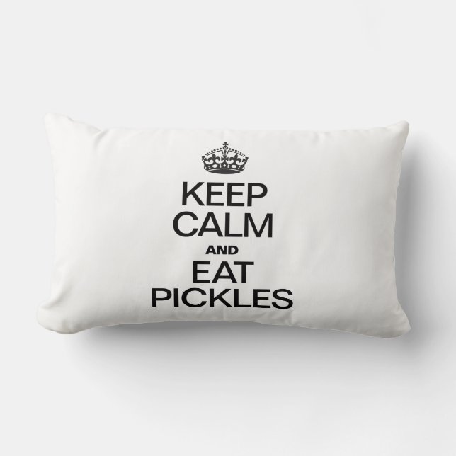 COUSSIN RECTANGLE CONSERVEZ LE CALME ET MANGEZ DES CHICKES (Recto)