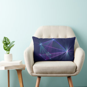 Coussin Rectangle Constellation, Art Fractal Abstrait Imaginaire