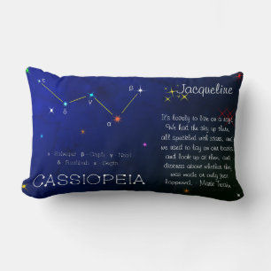 Coussin Rectangle Constellation de l'hémisphère Nord Cassioipeia