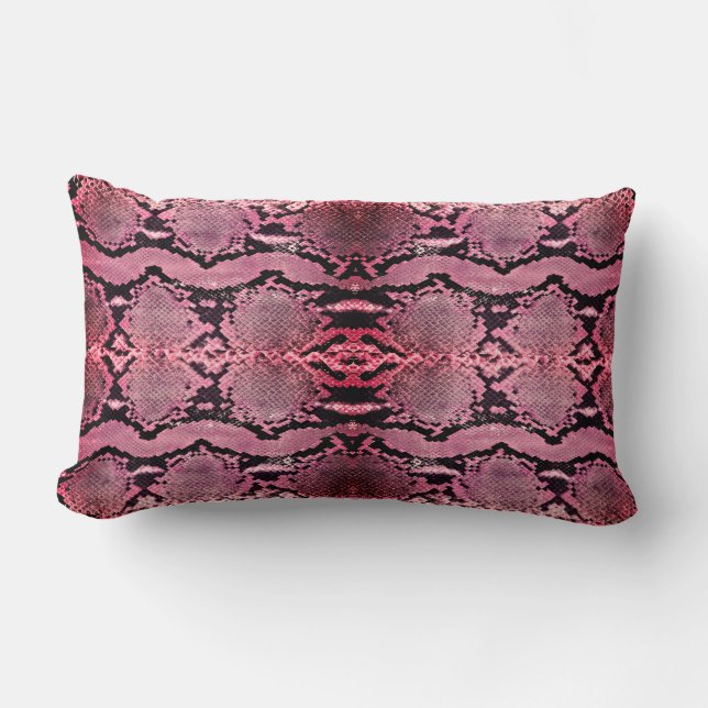 Coussin Rectangle Constricts Bois Roses Snakeskin Exotique (Recto)