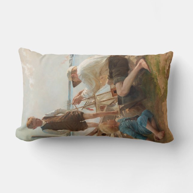 Coussin Rectangle Constructeurs navals (par Albert Edelfeel) (Recto)