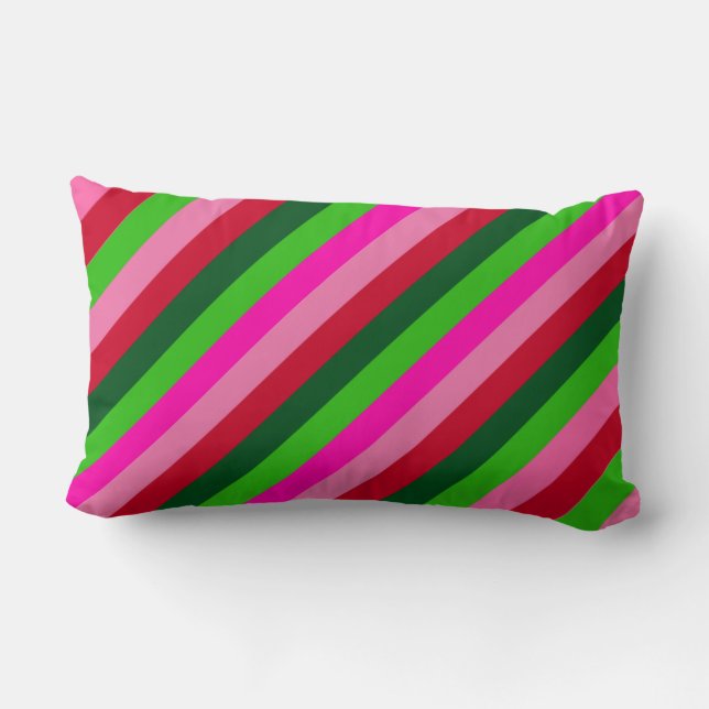 Coussin Rectangle Contemporary Colors Christmas Stripes  (Verso)
