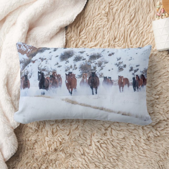 Coussin Rectangle Convoi de chevaux Cowboy | Ranch Hideout, Shell, W (Couverture)
