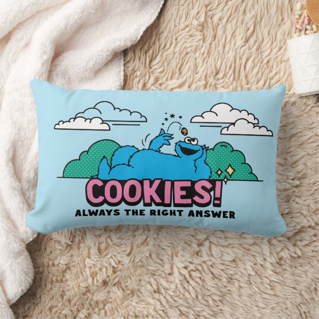 Coussin Rectangle Cookie Monster | Les cookies sont toujours la bonn (Couverture)