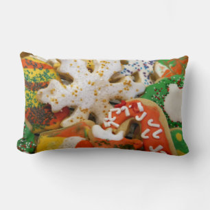 Coussin Rectangle Cookies de Noël II Cuisson festive colorée