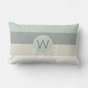 Coussin Rectangle Cool Calme les bandes avec votre Monogramme